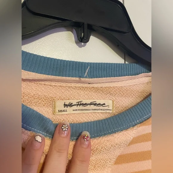 Free People Classic Striped Crew NWOT - Picture 8 of 8